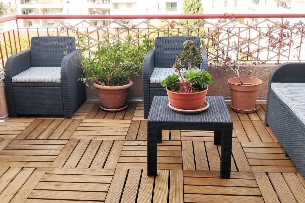 T3 Le Designer 4E-Terrasse-Climatisation & Netflix Appartement Marseilles Buitenkant foto
